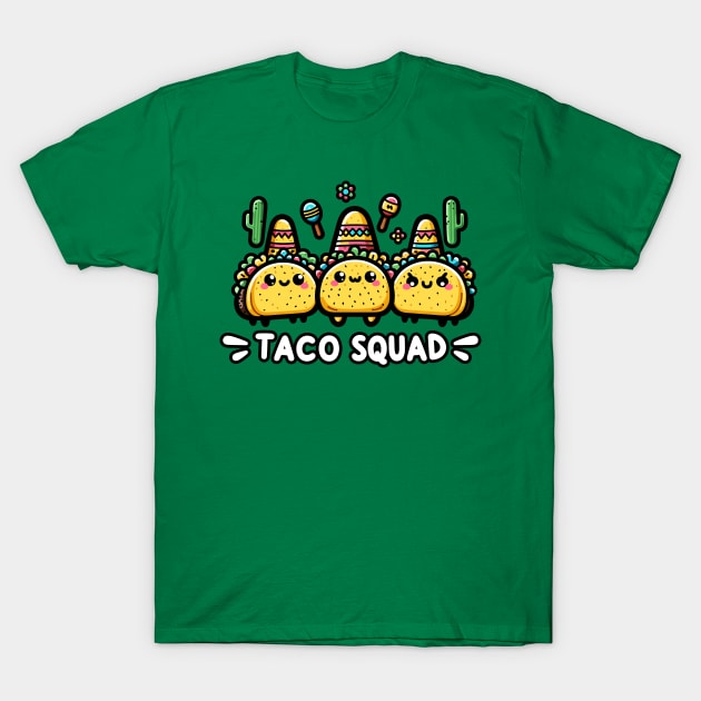 Taco Squad Fiesta - Taco Addict - Taco Lover T-Shirt by TeeTopiaNovelty